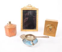 COLLECTION OF VINTAGE 20TH CENTURY CURIOS INC GILT METAL PHOTO FRAME
