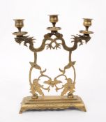 1920S CHINESE BRASS CANDELABRA