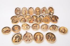 THIRTY 20TH CENTURY IVOREX WALL PLAQUES