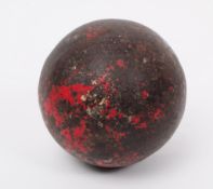 19TH CENTURY CAST IRON CANNONBALL