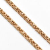 PORTUGUESE 19.2CT GOLD BYZANTINE CHAIN NECKLACE