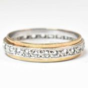 HALLMARKED 9CT GOLD & SPINEL ETERNITY RING