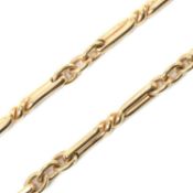 HALLMARKED 9CT GOLD TWISTED BAR LINK CHAIN NECKLACE