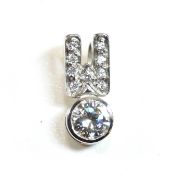 HALLMARKED PLATINUM & DIAMOND NECKLACE PENDANT