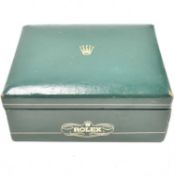 GREEN TOOLED LEATHER ROLEX PRESENTATION BOX