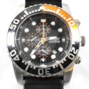 AVIATOR GENTLEMAN'S WRISTWATCH WITH RUBBER STRAP