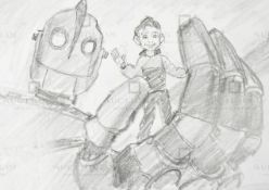 THE IRON GIANT - ORIGINAL DRAWING BY RICHARD BAZLEY