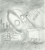 THE IRON GIANT - ORIGINAL DRAWING BY RICHARD BAZLEY