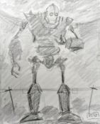 THE IRON GIANT - ORIGINAL DRAWING BY RICHARD BAZLEY