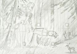 THE IRON GIANT - ORIGINAL DRAWING BY RICHARD BAZLEY