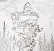 THE IRON GIANT - ORIGINAL DRAWING BY RICHARD BAZLEY