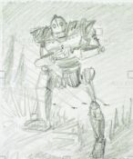 THE IRON GIANT - ORIGINAL DRAWING BY RICHARD BAZLEY