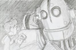 THE IRON GIANT - ORIGINAL DRAWING BY RICHARD BAZLEY