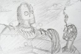 THE IRON GIANT - ORIGINAL DRAWING BY RICHARD BAZLEY