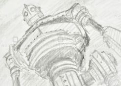 THE IRON GIANT - ORIGINAL DRAWING BY RICHARD BAZLEY