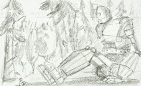 THE IRON GIANT - ORIGINAL DRAWING BY RICHARD BAZLEY