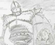 THE IRON GIANT - ORIGINAL DRAWING BY RICHARD BAZLEY