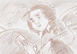 THE IRON GIANT - ORIGINAL DRAWING BY RICHARD BAZLEY