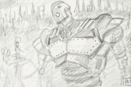 THE IRON GIANT - ORIGINAL DRAWING BY RICHARD BAZLEY