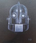 The Iron Giant (1999) - Richard Bazley (lead animator) - an original acrylic on canvas painting of