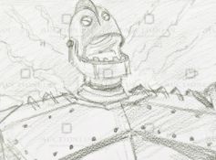 THE IRON GIANT - ORIGINAL DRAWING BY RICHARD BAZLEY