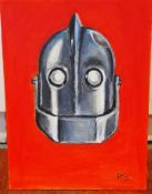 THE IRON GIANT - ORIGINAL PAINTING ON CANVAS BY RICHARD BAZLEY