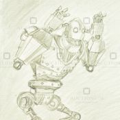 THE IRON GIANT - ORIGINAL DRAWING BY RICHARD BAZLEY