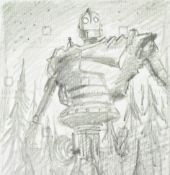THE IRON GIANT - ORIGINAL DRAWING BY RICHARD BAZLEY