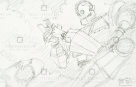 THE IRON GIANT - ORIGINAL DRAWING BY RICHARD BAZLEY