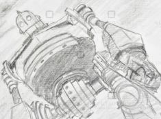 THE IRON GIANT - ORIGINAL DRAWING BY RICHARD BAZLEY