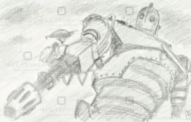 THE IRON GIANT - ORIGINAL DRAWING BY RICHARD BAZLEY