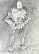 THE IRON GIANT - ORIGINAL DRAWING BY RICHARD BAZLEY