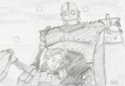 THE IRON GIANT - ORIGINAL DRAWING BY RICHARD BAZLEY