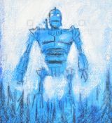 THE IRON GIANT - ORIGINAL PASTEL STUDY BY RICHARD BAZLEY