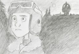 THE IRON GIANT - ORIGINAL DRAWING BY RICHARD BAZLEY