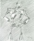 THE IRON GIANT - ORIGINAL DRAWING BY RICHARD BAZLEY