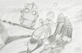 THE IRON GIANT - ORIGINAL DRAWING BY RICHARD BAZLEY