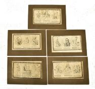 JOHN BLUNDELL - SET OF FIVE 18TH CENTURY MYTHOLOGICAL ENGRAVINGS