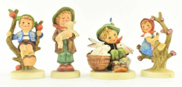 M. J. HUMMEL - FOUR 20TH CENTURY GERMAN PORCELAIN BISQUE FIGURINES