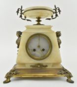 E. GAILLOT, PARIS - JAPY FRERES - 19TH CENTURY ONYX & GILT METAL MANTEL CLOCK