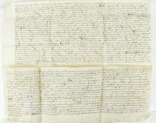 INDENTURES. TWO MID 17TH CENTURY DEED DOCUMENTS