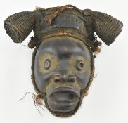 20TH CENTURY AFRICAN CONGO WOODEN CARVED TRIBAL MASK