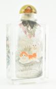20TH CENTURY CHINESE INSIDE-PAINTED GLASS SNUFF BOTTLE