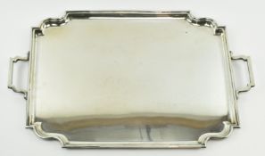 LARGE MAPPIN & WEBB SILVER PLATED ART DECO DRINKS COCKTAIL TRAY