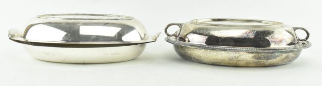 TWO 20TH CENTURY EPNS SILVER PLATED SERVING DISHES $ BOWL