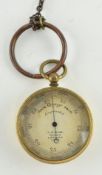 J. HICKS LONDON - VICTORIAN COMPENSATED POCKET BAROMETER