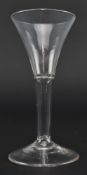 18TH CENTURY GEORGE II HOLLOW STEMMED WINE GLASS