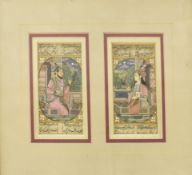 INDIAN MUGHAL 19TH CENTURY ILLUMINATED MANUSCRIPT FRAGMENTS