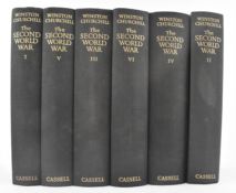 CHURCHILL, WINSTON. THE SECOND WORLD WAR COMPLETE SET OF SIX BOOKS