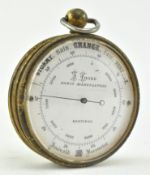 J. FOORD, HASTINGS - VICTORIAN POCKET ANEROID BAROMETER